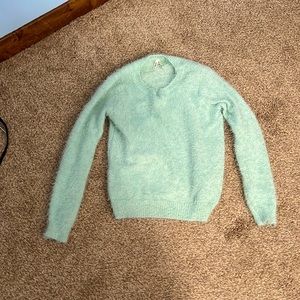 Blue fuzzy sweater